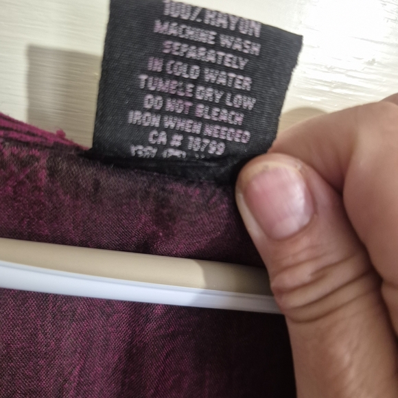 DCI Fashion Women's Beaded Magenta Boho Blouse. 24ptp - Picture 2 of 5